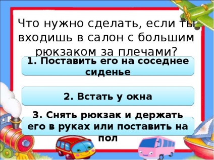 Prezentarea unui raport cu privire la modul în care să se comporte în transportul public