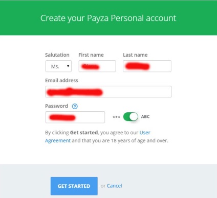 Înregistrare Payza (Sistem de plata) payza Înregistrare