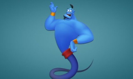 Figura gin din Aladdin creion (creion) Figura genie de la creion lui Aladdin