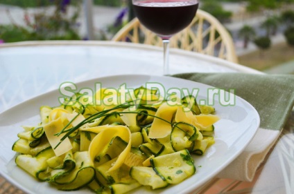 Salata de dovlecei prime - perfecte vas scăzut de calorii! Rețetă cu fotografii și video