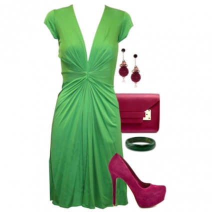 Din ceea ce sa poarte rochie verde (verde) Din ceea ce sa poarte rochie verde