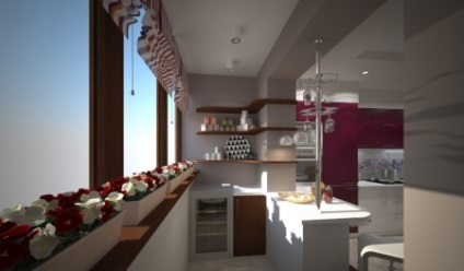 Aliniați balconul cu bucătărie (55 poze) Internelor și repararea spațiilor conectate, balcoane asieta (camere) Aliniați balconul cu bucătărie (55 poze) Internelor și repararea spațiilor conectate, tăiați balcon
