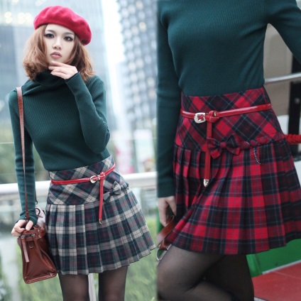Tartan fusta ce să poarte, alegerea de lungime și stil cu fotografie (fusta) Tartan fusta ce să poarte, alegerea de lungime și stil cu fotografii