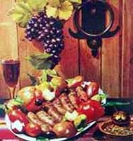cârnați prăjiți (prăjit) cârnați la grătar
