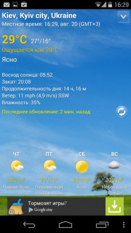 O selecție din cea mai tare app meteo pentru Android