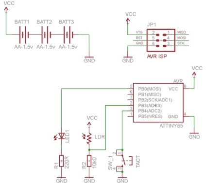 lumânare cu LED-uri de pe ATtiny (lumânare) lumânare cu LED-uri pe ATtiny