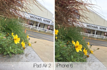 Compara caracteristici și camera foto iPhone 6 iPad 2 aer