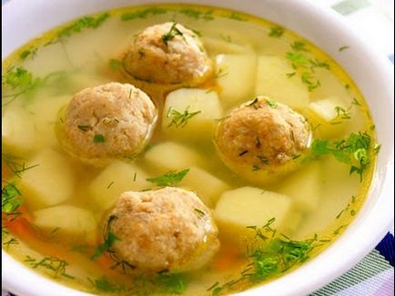 Фрикадельки для супу, рецепт з фаршу (фаршу) Фрикадельки для супу, рецепт з фаршу
