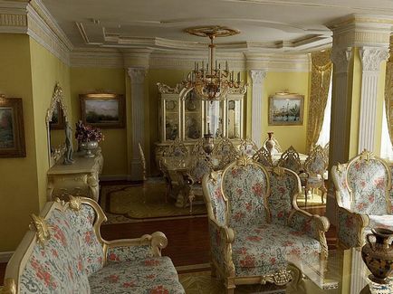 Вітальня в стилі бароко (бароко має на увазі великі) Вітальня в стилі бароко