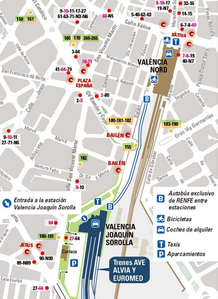 Як дістатися до Валенсії з Барселони (Барселона Сантс Barcelona Sants) Як дістатися до Валенсії з Барселони