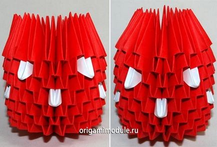 Полуниця орігамі (білі модулі вставляємо) Полуниця орігамі