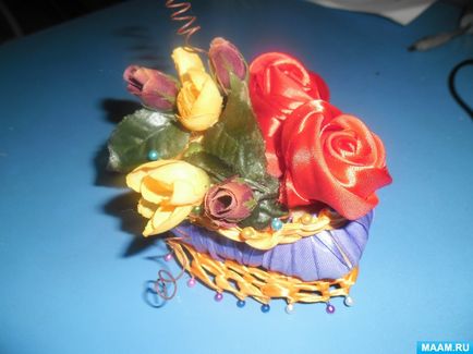 Кошик з мила і атласної стрічки (атласною) Кошик з мила і атласної стрічки