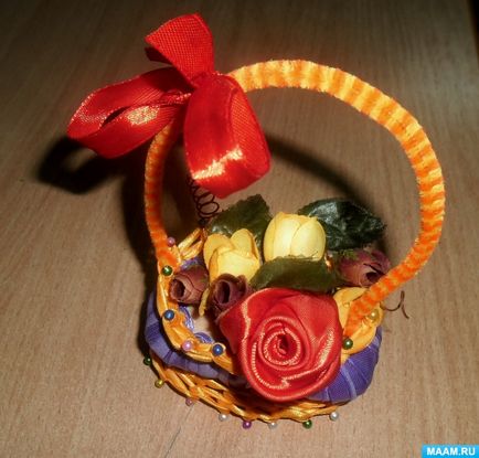 Кошик з мила і атласної стрічки (кошик) Кошик з мила і атласної стрічки