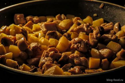 Куряче печеня з картоплею та грибами (птах) Куряче печеня з картоплею та грибами