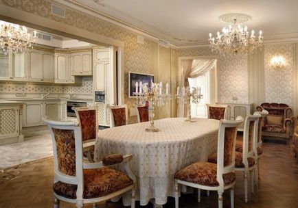Кухня-вітальня в класичному стилі 50 фото дизайн-проектів, їдальня (стилі) Кухня-вітальня в класичному стилі 50 фото дизайн-проектів, їдальня