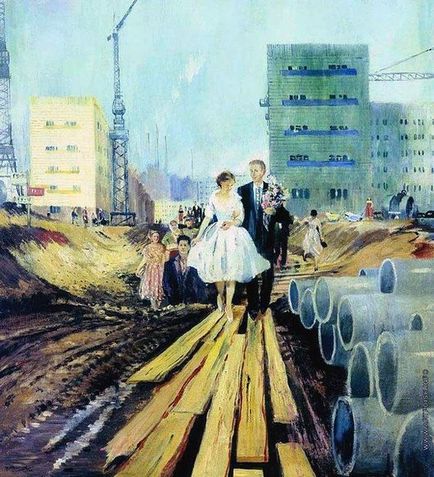 Опис картини юрия Піменова «весілля на завтрашній вулиці» (Піменова) Опис картини юрия Піменова «весілля на завтрашній вулиці»
