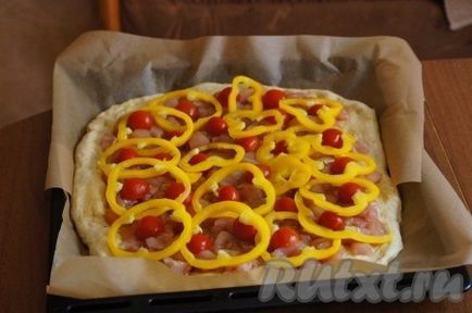 Пиріг з куркою, помідорами і сиром - рецепт з фото (куркою помідорами сиром) Пиріг з куркою, помідорами і сиром - рецепт з фото