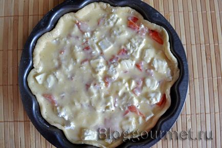 Пиріг з куркою, сиром і помідорами (пирога куркою сиром) Пиріг з куркою, сиром і помідорами