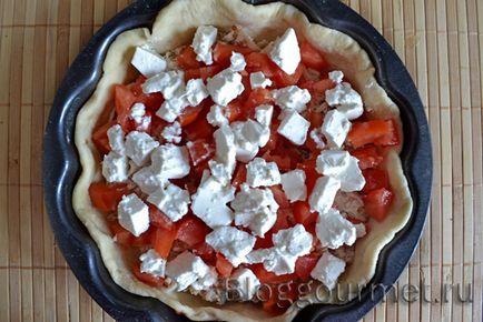 Пиріг з куркою, сиром і помідорами (пиріг) Пиріг з куркою, сиром і помідорами