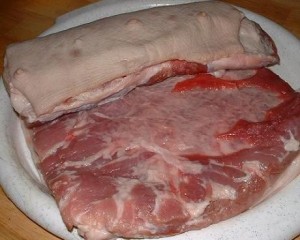 Рецепт засолювання свинячий очеревини (свинячий) Рецепт засолювання свинячий очеревини