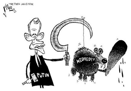 Західні карикатури на Путіна і Медведєва, блог тлумача (карикатури) Західні карикатури на Путіна і Медведєва, блог тлумача