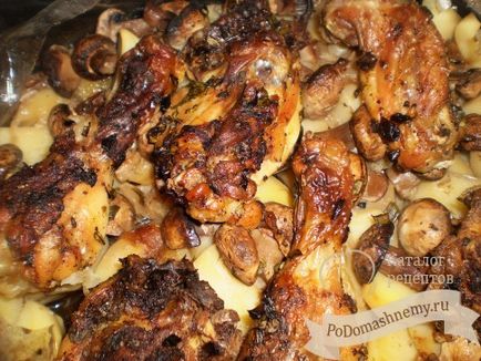 Печеня з куркою і грибами в рукаві (печеня) Печеня з куркою і грибами в рукаві
