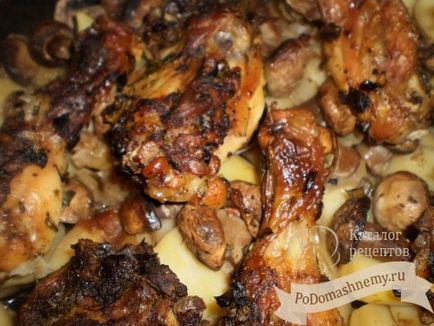 Печеня з куркою і грибами в рукаві (печеня з куркою і грибами) Печеня з куркою і грибами в рукаві