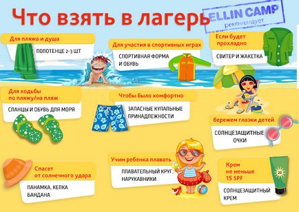 Що необхідно взяти в табір - mobile site