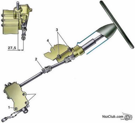 Установка і зняття рульового механізму ваз 2107, ваз 2105, ВАЗ 2104