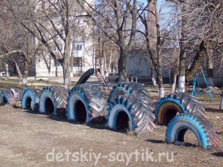 Що можна зробити з шин - скакалки для дитячого майданчика, дитячий сайтик