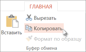 Копіювання і вставка тексту і зображень