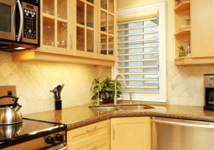 Кутові кухні з мийкою в кутку фото в інтер'єрі (куті) Кутові кухні з мийкою в кутку фото в інтер'єрі