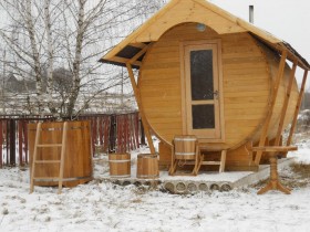 Фото дизайну бань зовні