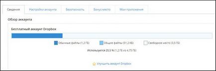 Основні настройки dropbox (дропбокс) Основні настройки dropbox