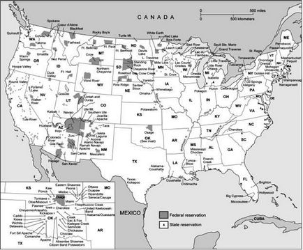 Індійські резервації, історія сша