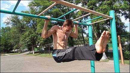 Підтягування з куточком, wolf workout