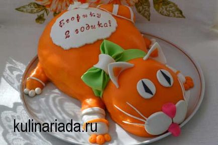 Торт з мастики у вигляді кота кулінаріада