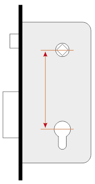 Що таке міжосьова відстань замку дверей