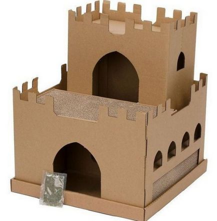 Как да си направим замък от картон с техните ръце снимки и шаблони