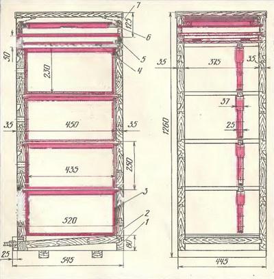 Багатокорпусні вулика своїми руками на рамку 145 та 230 (фото)