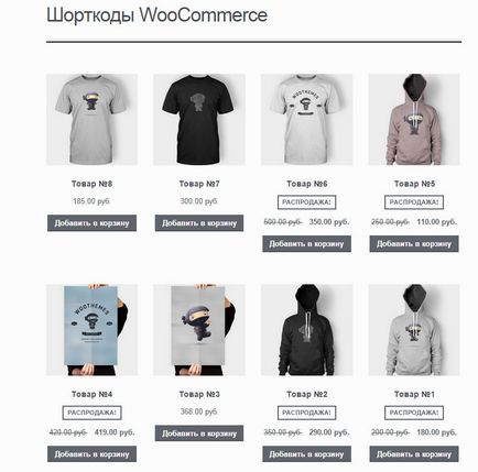 Шорткоди для інтернет магазину на wordpress woocommerce