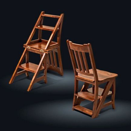 Изпражнения-стълби стол IKEA, рисуване bekvem собствените си ръце, дърво от  бреза, пластмасови вързала