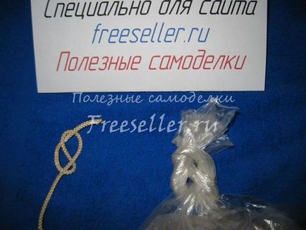 Зручний вузол для зав'язування і розв'язування поліетиленових пакетів