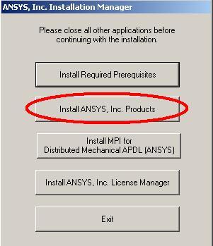 Установка ansys 1