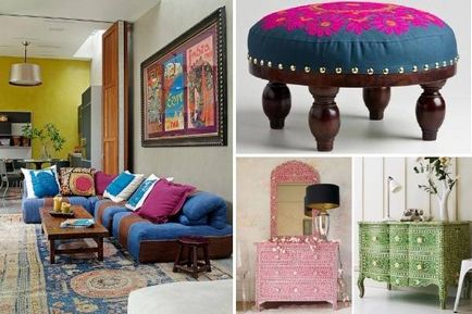 Индийски мебели и интериор в интериора