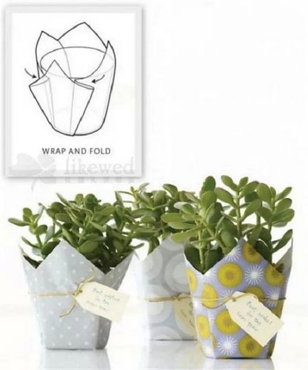 Оригинална ръчно изработени опаковки за саксии с цветя, - творчески подарък  декор със собствените си ръце