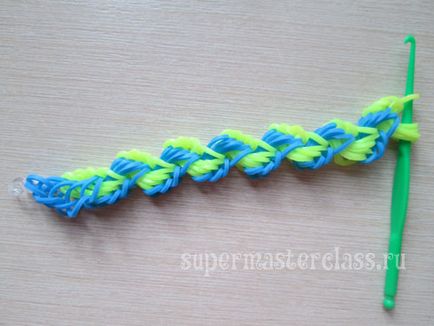 Гривна плетене на една кука на венците - дафинови листа майсторски клас семинари по занаяти