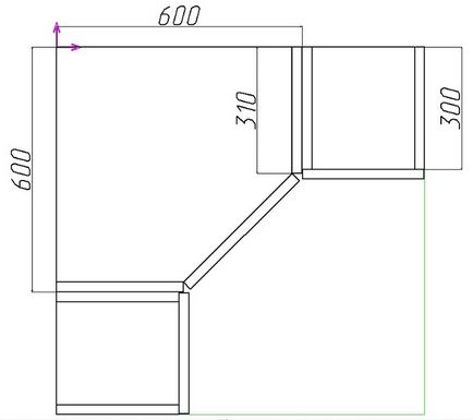 Как да се изчисли ъглов фасадата на регулярна и кухненски шкафове