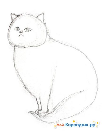 mobile puff Eastern pisica desen Phased cu creioane colorate