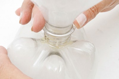 Gyertyatartó műanyag palackok